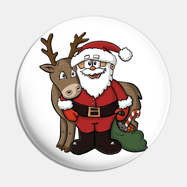 Deer Santa Pin by vian