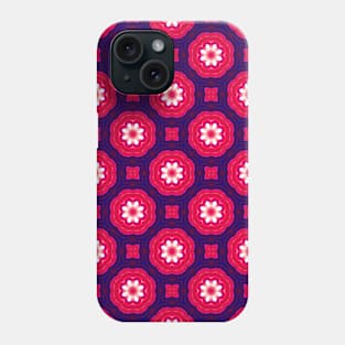 Berry Red Kaleidoscope Pattern Phone Case