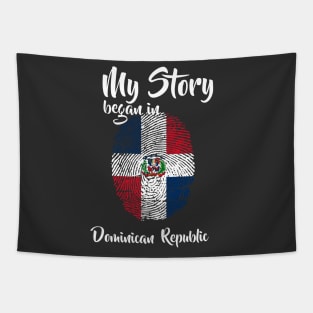 Dominican republic Flag Fingerprint My Story DNA Santo Domrep Tapestry