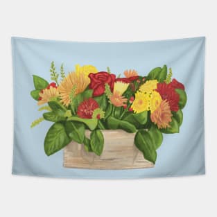 A Warm Bouquet Tapestry