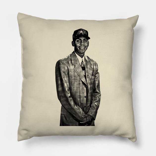 Penny Hardaway || Vintage Pencil Drawing Pillow by Zluenhurf