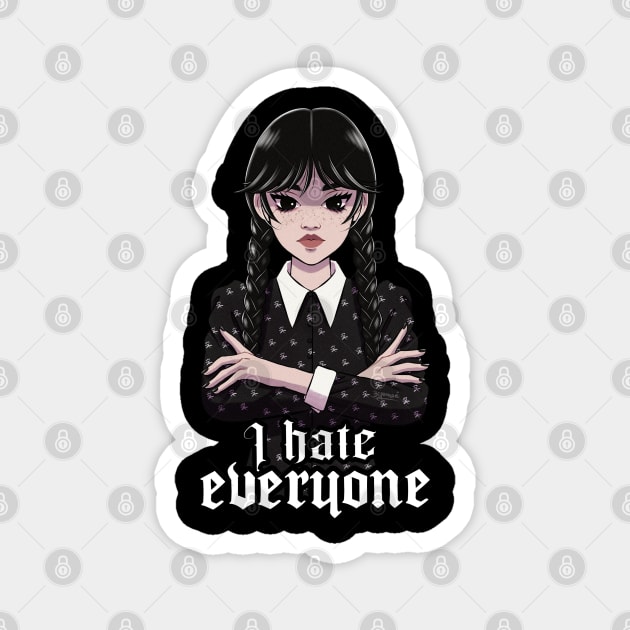 I hate everyone Magnet by begomori