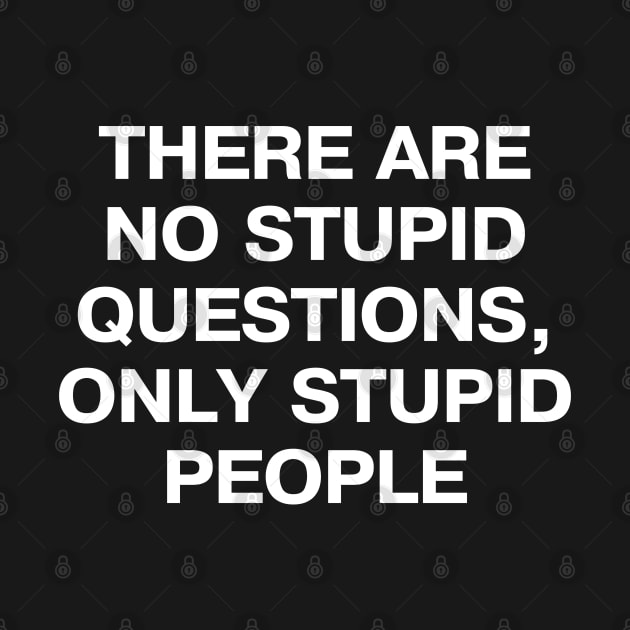 THERE ARE NO STUPID QUESTIONS, ONLY STUPID PEOPLE by TheBestWords