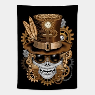 Skull Steampunk Voodoo Retro Machine Tapestry