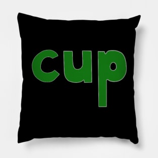 This is the word CUP Pillow