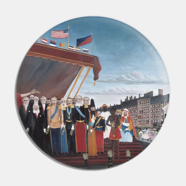 The Representatives of Foreign Powers Coming to Greet the Republic as a Sign of Peace by Henri Rousseau Pin by Classic Art Stall