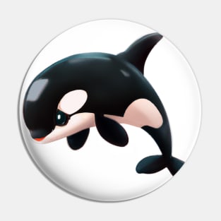 Cute Orca Drawing Pin