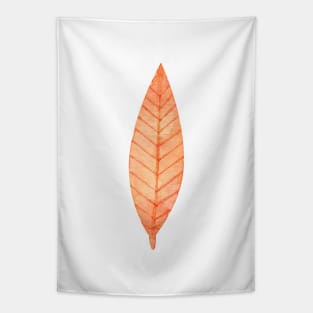 orange colored autumn leaf Tapestry