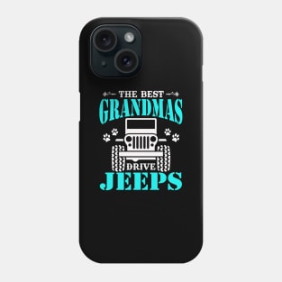 the best grandmas drive jeeps cute dog paws mother's day gift Phone Case