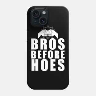 Dynamic 'Bros Before Hoes' Fist Bump Illustration on Black – Solidarity in Style Phone Case