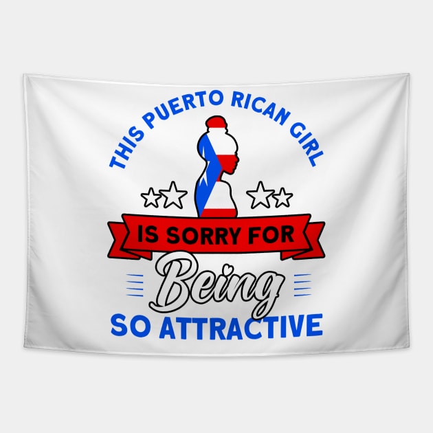 This Puerto Rican Girl Is Attractive Purto Rican Roots Tapestry by Toeffishirts