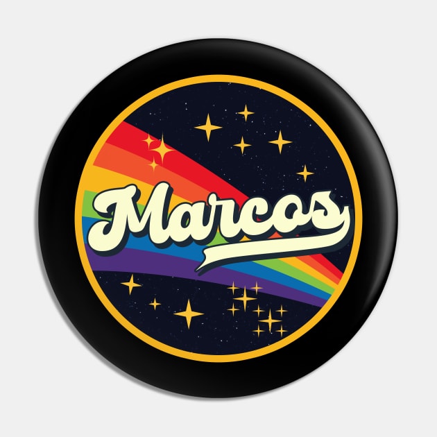 Marcos // Rainbow In Space Vintage Style Pin by LMW Art