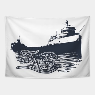 Freighter Love, Michigan Lakes , Lake Life Tapestry