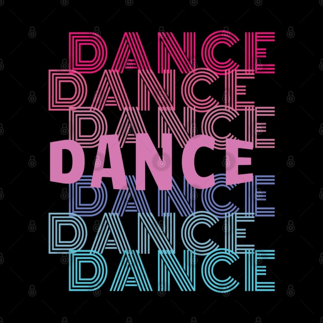 Dance With Retro Look Lettering by Rosemarie Guieb Designs