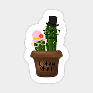 Funny Dressed Up Cactus Magnet