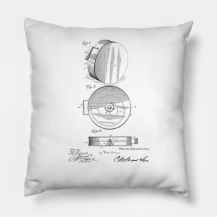 Tambourine Drum vintage patent drawing Pillow