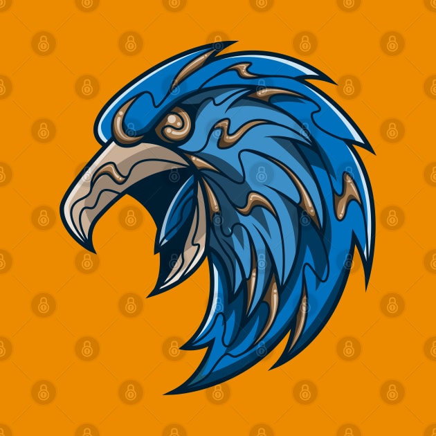 blue and bronze smart eagle hause by FamiFriki_V