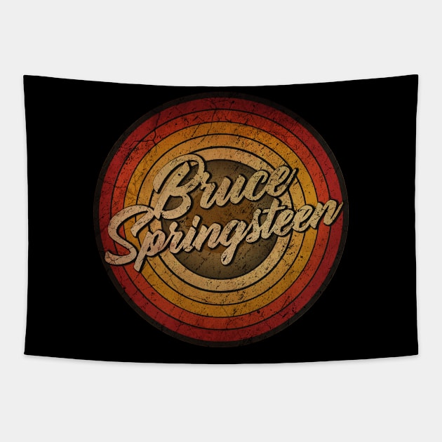 arjunthemaniac,circle retro faded Bruce Springsteen Tapestry by arjunthemaniac