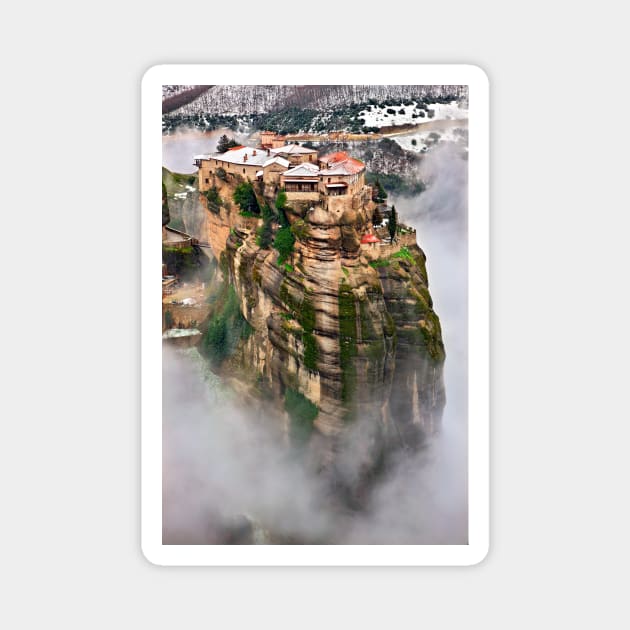 The flying monastery-Meteora Magnet by Cretense72