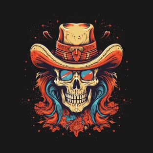 Cowboy Rockstar 80s Skull T-Shirt