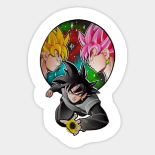 Black Goku Sticker for Sale by Moo8aa