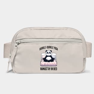 Hurkle-Durkle Yoga Namast'ay in my bed panda Scottish slang Bag