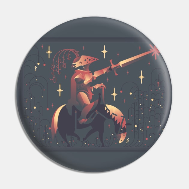 A Starry Knight Pin by andbloom