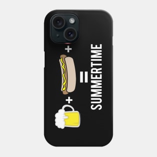 Baseball - Beer + Hot Dog + Baseball = Summertime Phone Case