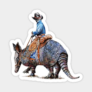 Armadillo Cowboy Magnet