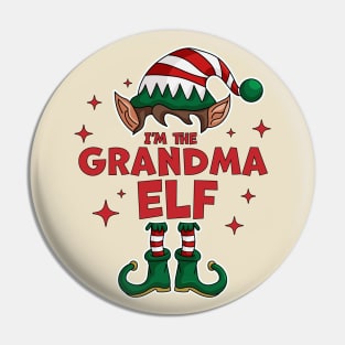 I'm the Grandma Elf - Funny Christmas Matching Family Group Pin