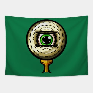 Golf Golfers Eye Ball Cartoon Character Tapestry