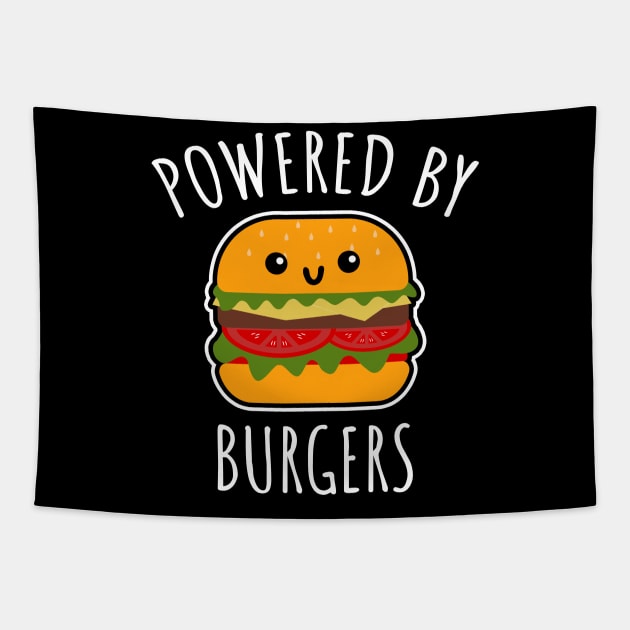 Powered by burgers Tapestry by LunaMay