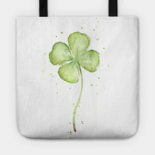 Four Leaf Clover Watercolor Tote