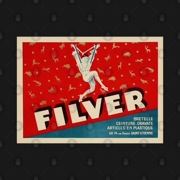 Filver Suspenders Vintage Art Deco Poster Advertisement by walltowall