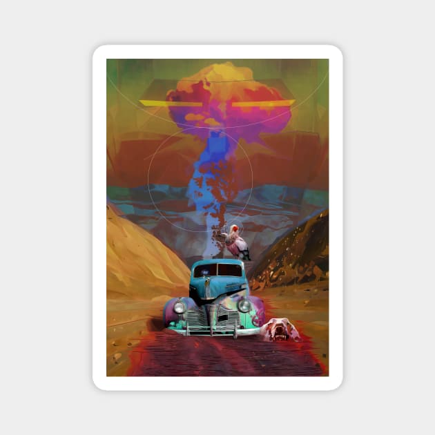 Vivid Wasteland Magnet by Dream Frames Art