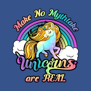 Adorable Dancing Unicorn Rainbow Believe The Myth T-Shirt