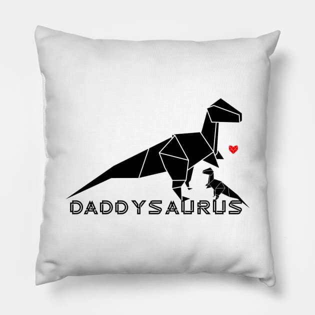 Daddysaurus Daddy dinosaur Pillow by PincGeneral