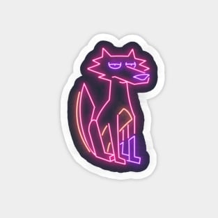 Neon coyote space Magnet