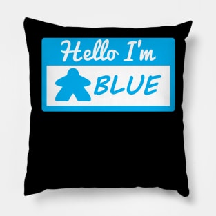 Blue Player Tag Hello I'm Blue Pillow