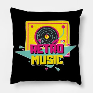 Retro Music - Vitage Design for Classical Music Lovers Pillow