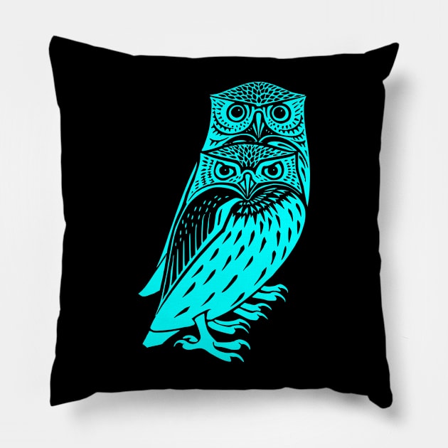 2 owls Pillow by la chataigne qui vole ⭐⭐⭐⭐⭐