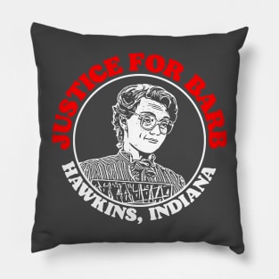 Justice for Barb - Barbara Holland Stranger Things Vintage 80s Protest Seal Pillow