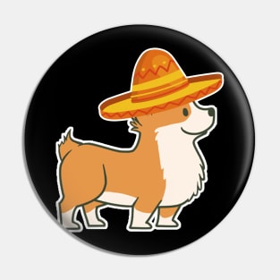 Cute dog corgi mexico cinco de mayo Pin