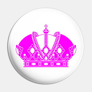 Imperial crown (pink and white) Pin