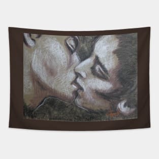 Lovers - Kiss and Coffee Tapestry