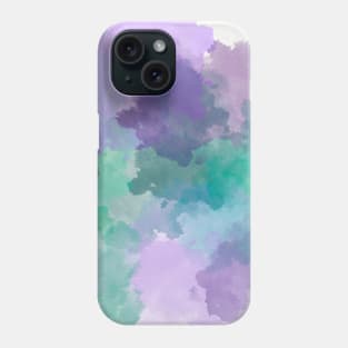 Teal and Lavender Watercolor Phone Case