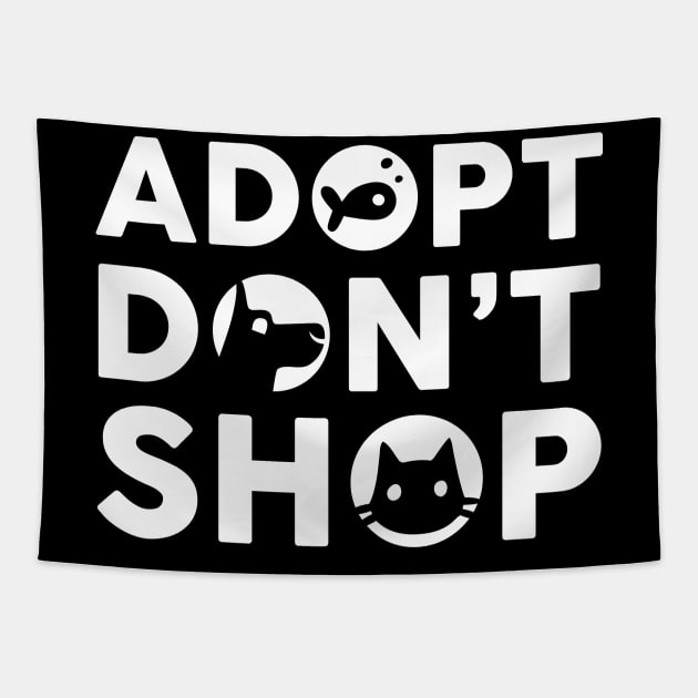 Cute Adopt Don't Shop Rescue Pet Owners & Lovers Tapestry by theperfectpresents