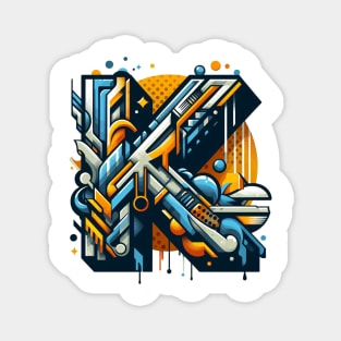 Letter K design graffity style Magnet