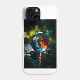 Earth inside a water drop Phone Case