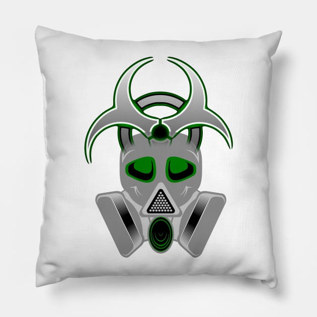 biohazard - gas mask Pillow by hottehue